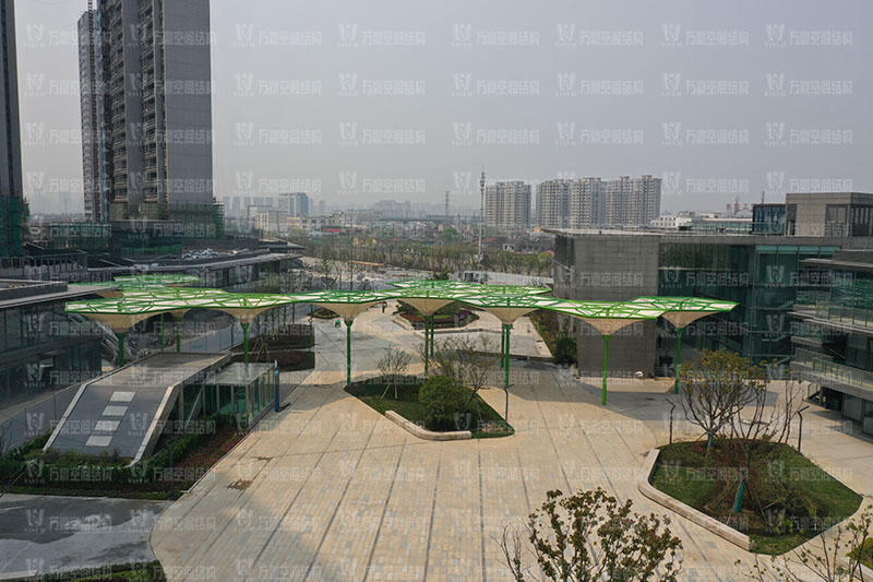 五鄉地鐵站傘狀PTFE膜結構項目竣工