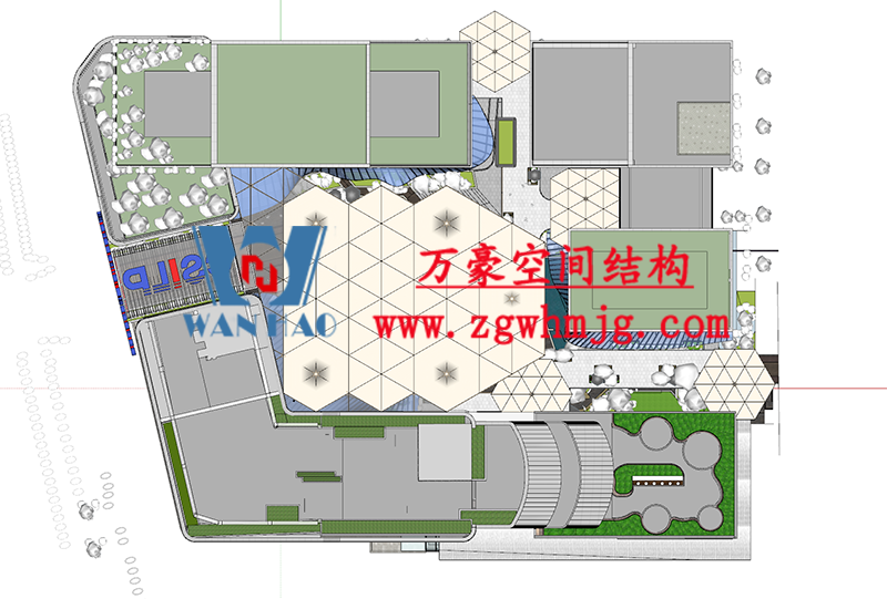 中國東盟特色商品匯聚中心膜鋼構工程完工